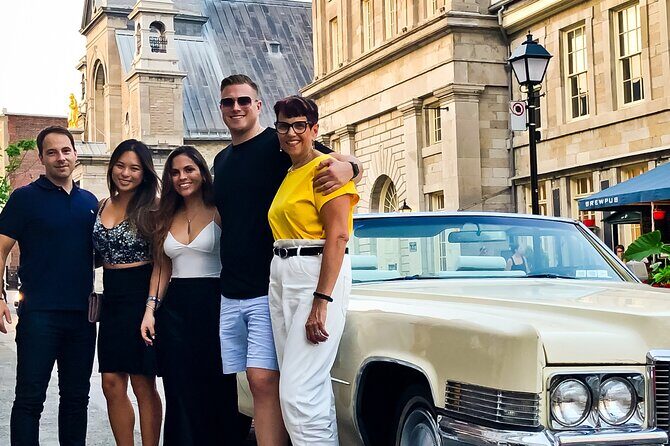 PRIVATE 2-Hour tour of Montréal in Convertible Cadillac + Murals - Old Montreal in a Convertible Cadillac: Market to Basilica to Place Jacques Cartier