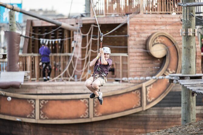 Sailing Aerial Adventure - Beyond the ropes: wall, collision course, inflatables, and carousel